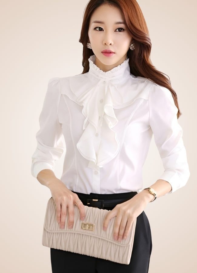 Long Sleeve Victorian Ruffled Shirt UK