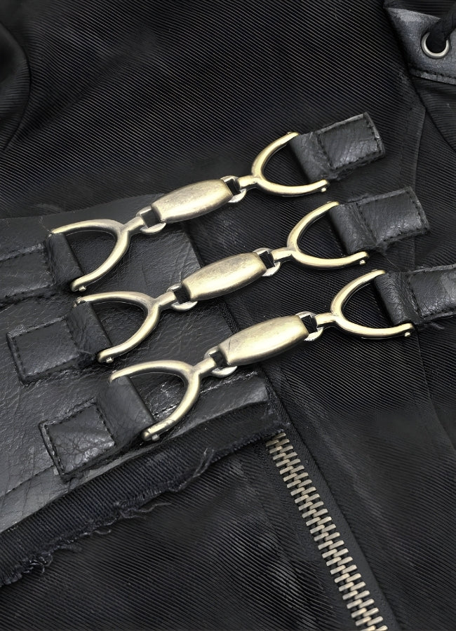 Man Hooded Goth Trench Coat UK