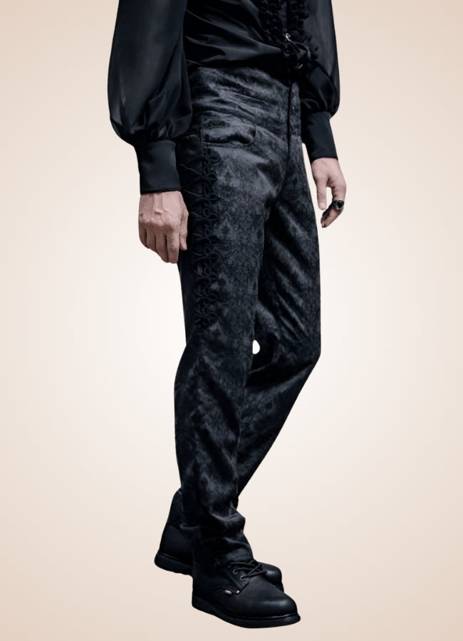 Men's Black Victorian Pants UK