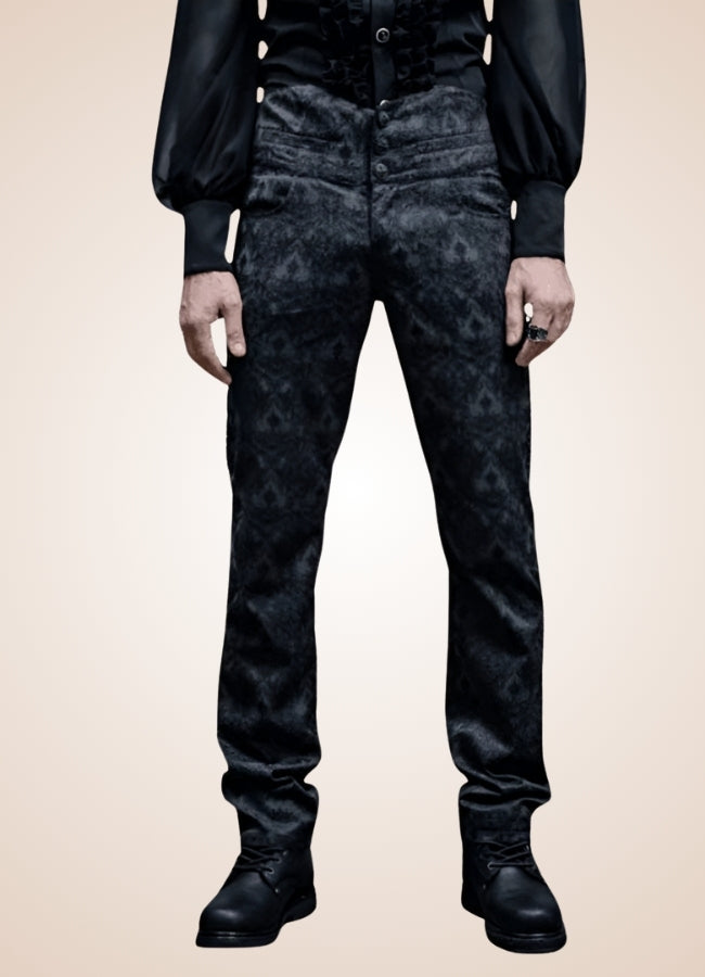Men's Black Victorian Pants UK