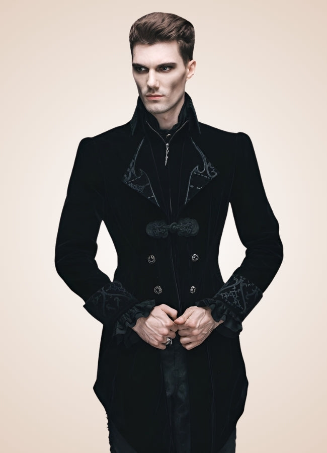 Men's Gothic Black Frock Coat UK