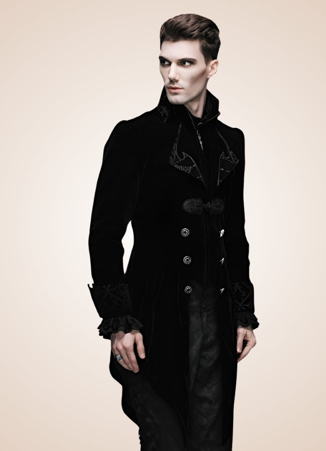 Men's Gothic Black Frock Coat UK