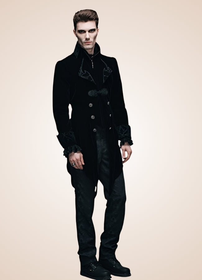 Men's Gothic Black Frock Coat UK