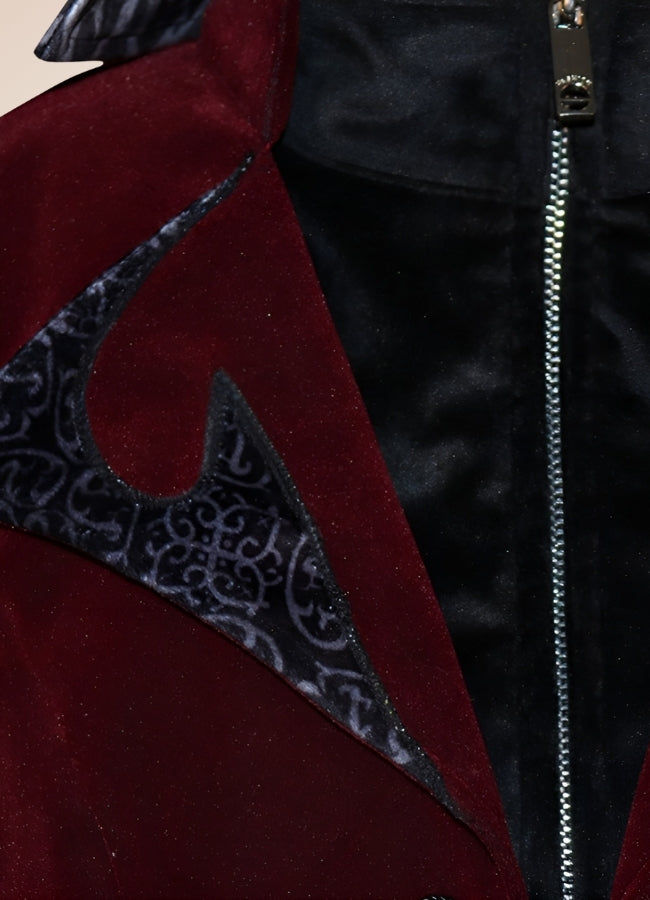 Men's Gothic Burgundy Frock Coat UK