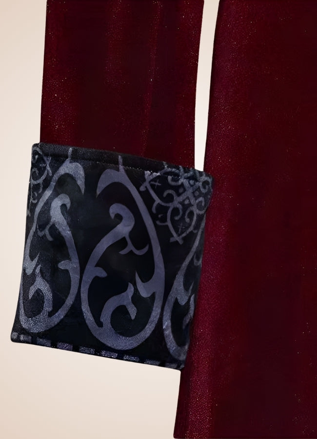 Men's Gothic Burgundy Frock Coat UK