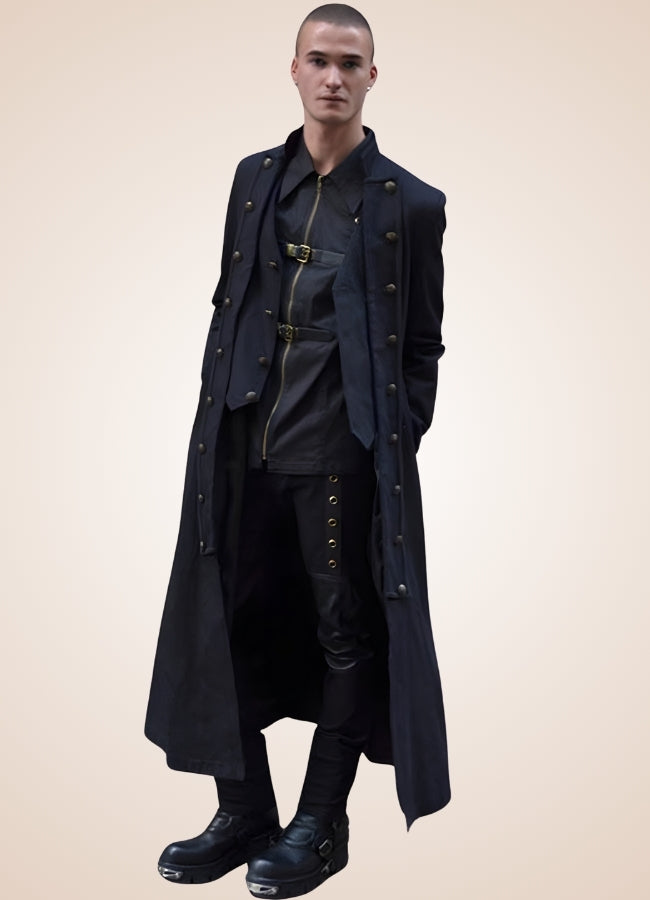 Men's Steampunk Long Coat UK