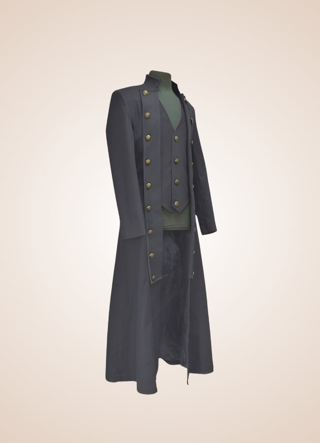 Men's Steampunk Long Coat UK