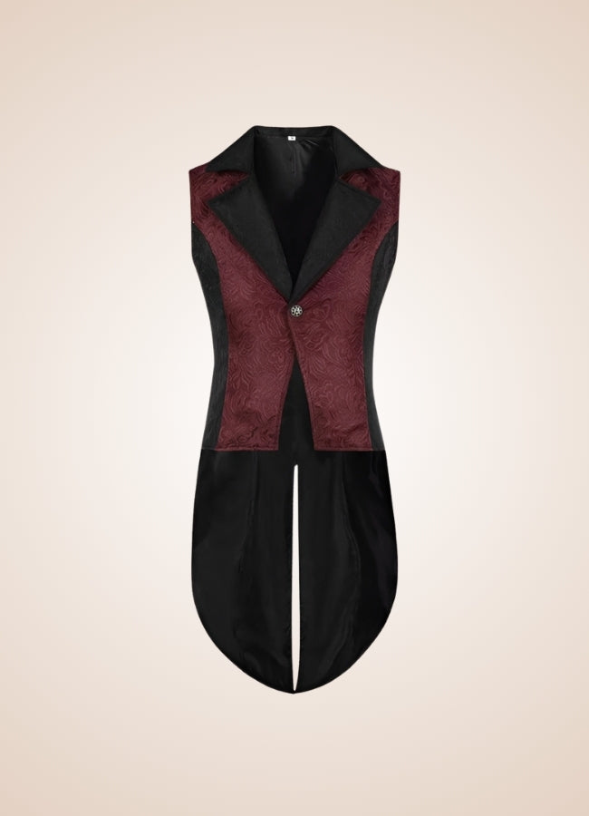 Men's Steampunk Long Vest UK