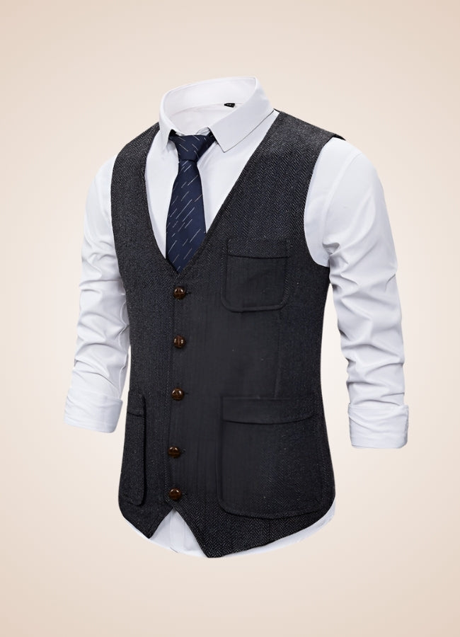 Men's Suit Vest With Chain UK