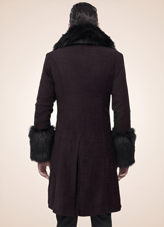 Men's Victorian Burgundy Coat UK