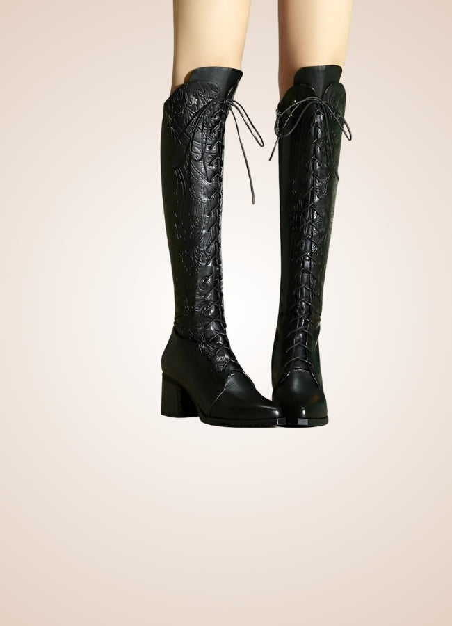 Paisley Pattern Steampunk Boots UK