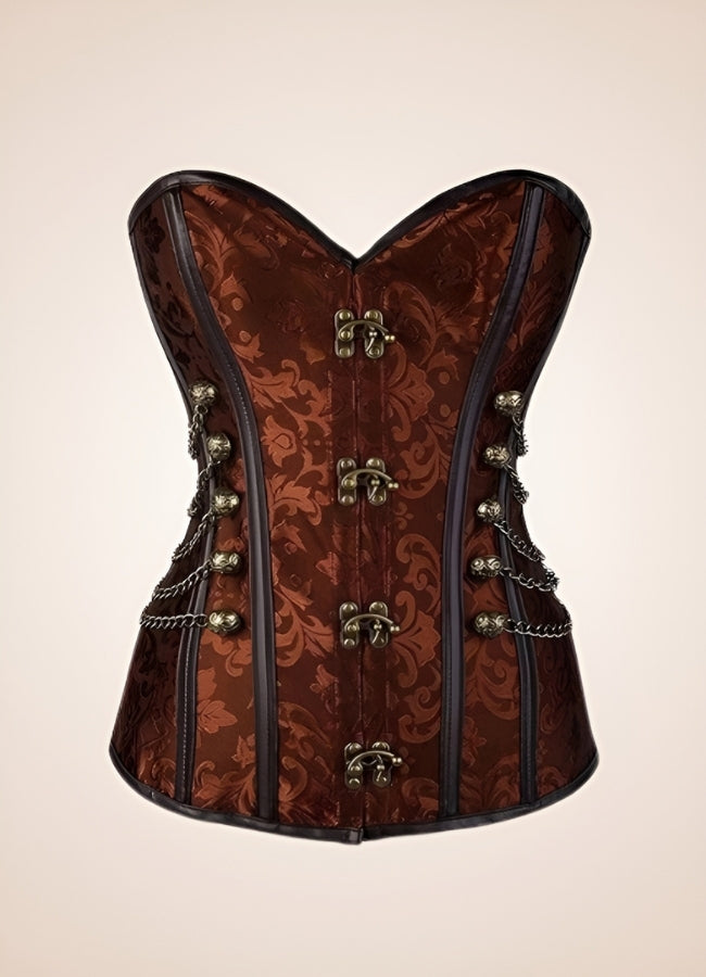 Paisley Pattern Steampunk Corset UK