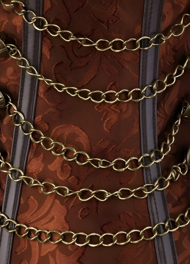 Paisley Pattern Steampunk Corset UK