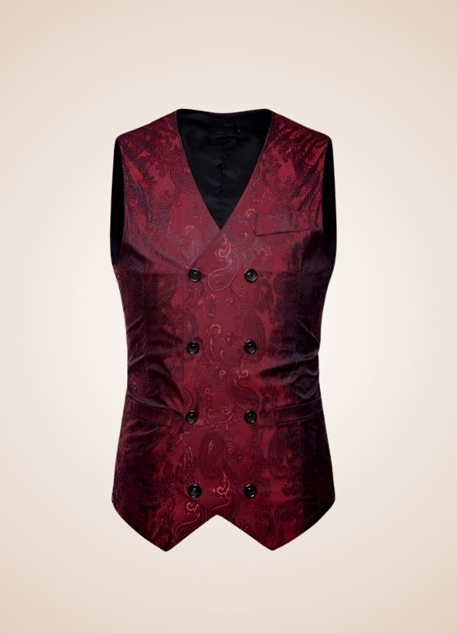 Paisley Patterns Steampunk V Neck Vest UK
