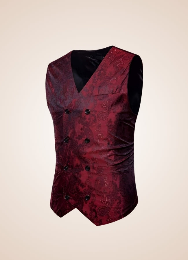 Paisley Patterns Steampunk V Neck Vest UK