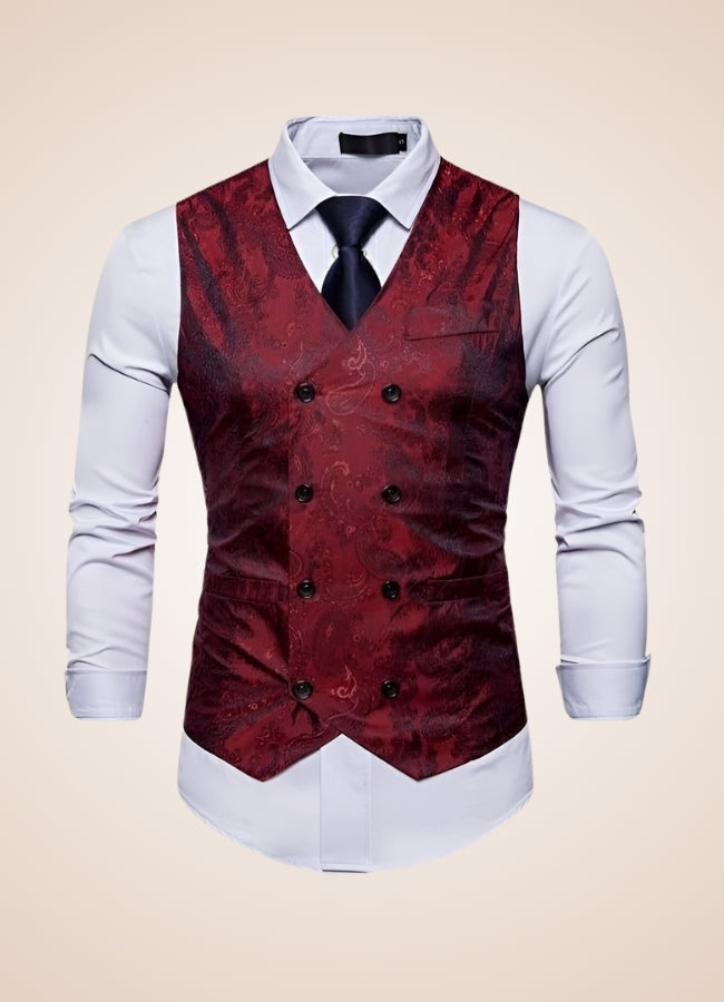 Paisley Patterns Steampunk V Neck Vest UK