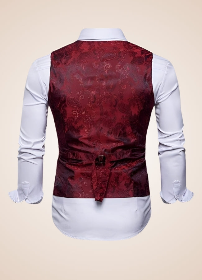 Paisley Patterns Steampunk V Neck Vest UK