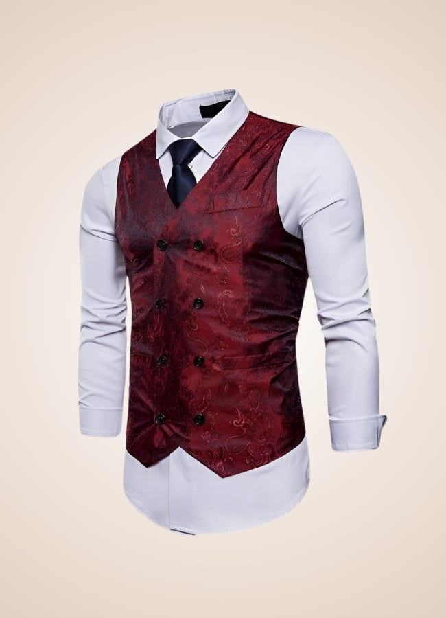 Paisley Patterns Steampunk V Neck Vest UK