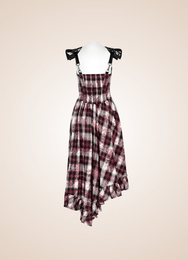 Plaid Retro Steampunk Dress UK