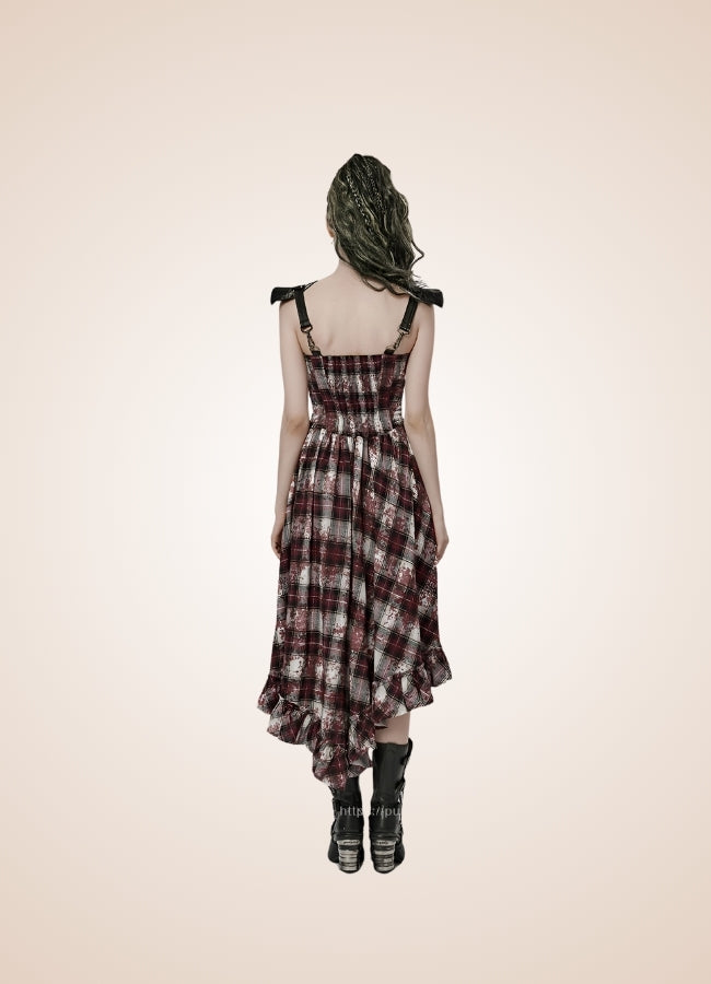 Plaid Retro Steampunk Dress UK