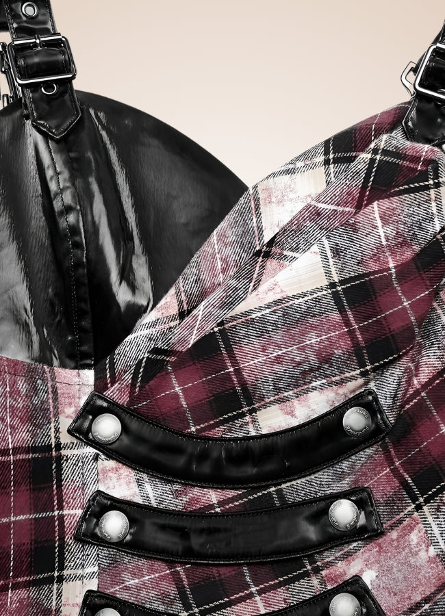 Plaid Retro Steampunk Dress UK
