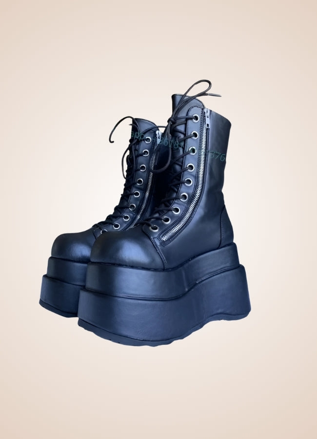 Platform Lace-up Boots UK