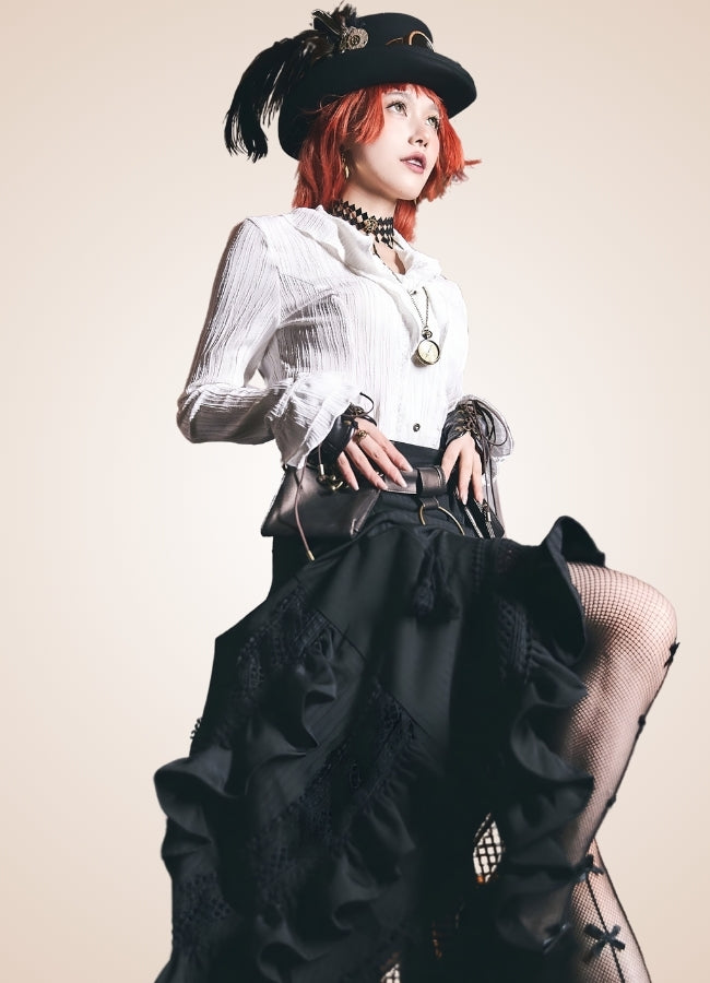 Pleated Steampunk Shirt UK