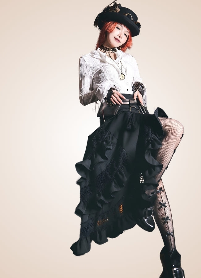 Pleated Steampunk Shirt UK