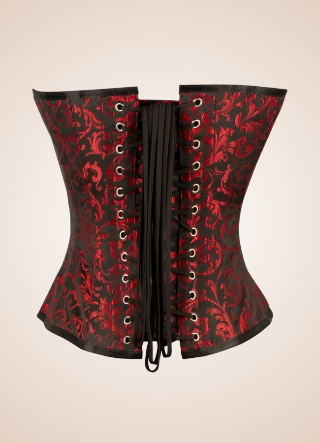 Red And Black Steampunk Corset UK