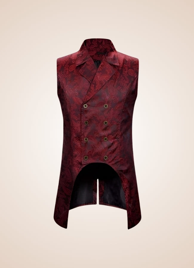 Red Button Steampunk Vest UK