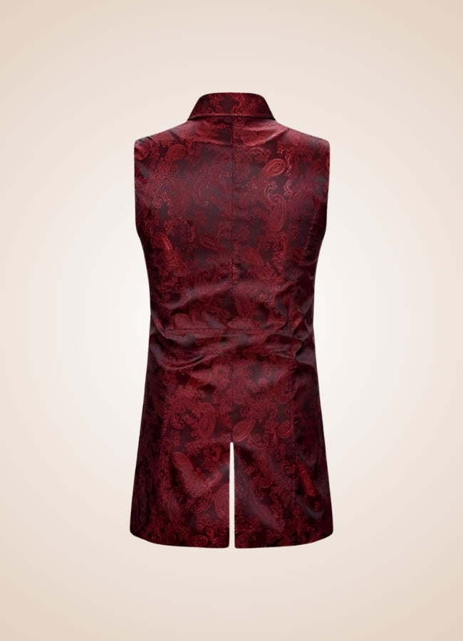 Red Button Steampunk Vest UK