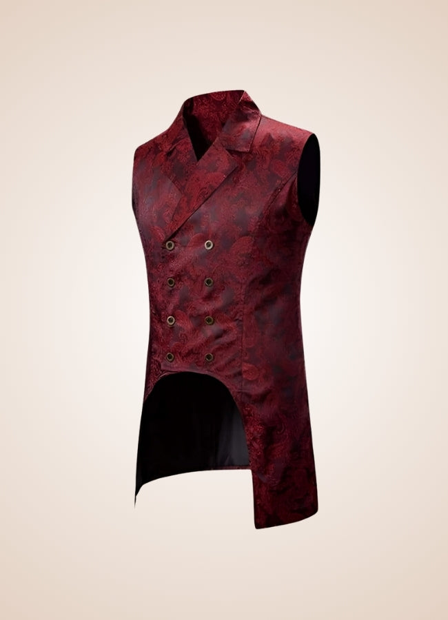 Red Button Steampunk Vest UK