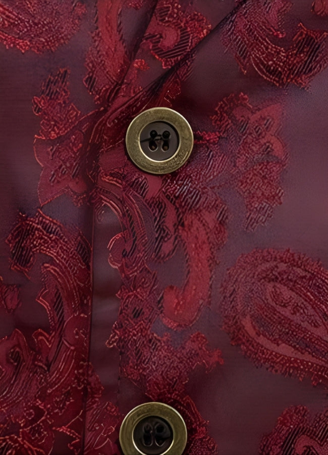 Red Button Steampunk Vest UK