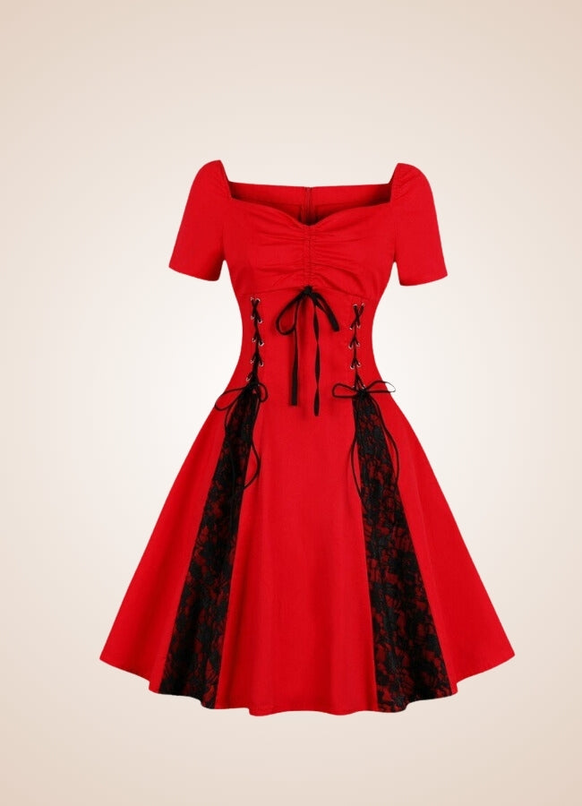 Red Gothic Style Dress UK