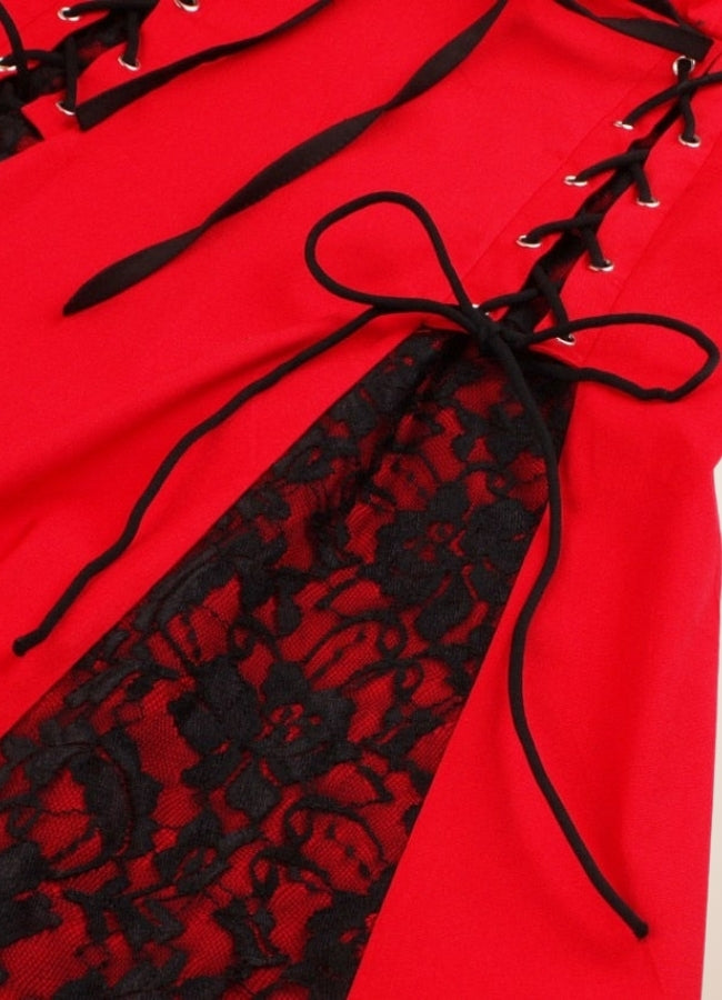 Red Gothic Style Dress UK