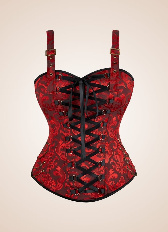 Red Pirate Steampunk Corset UK