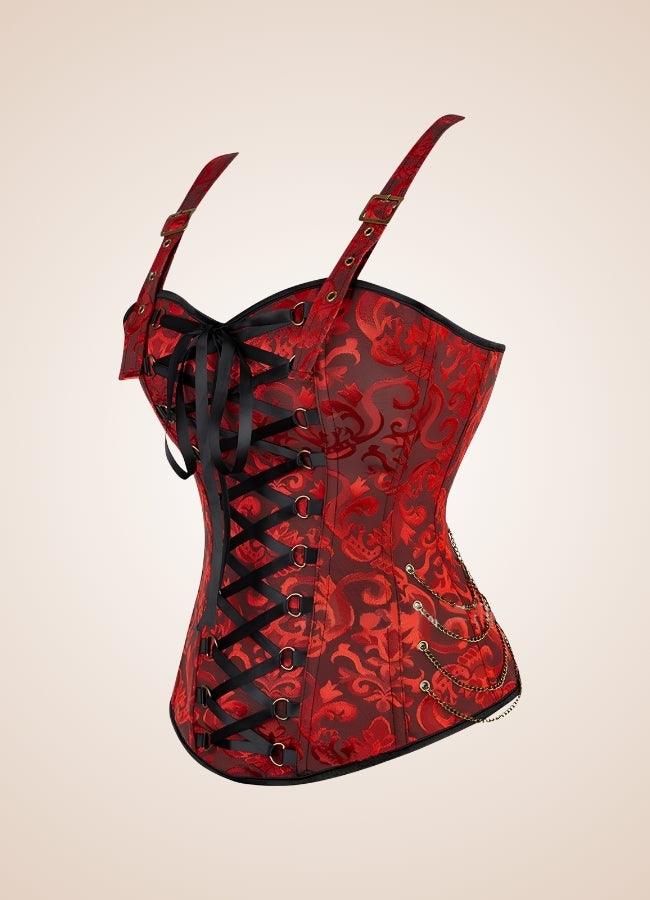 Red Pirate Steampunk Corset UK