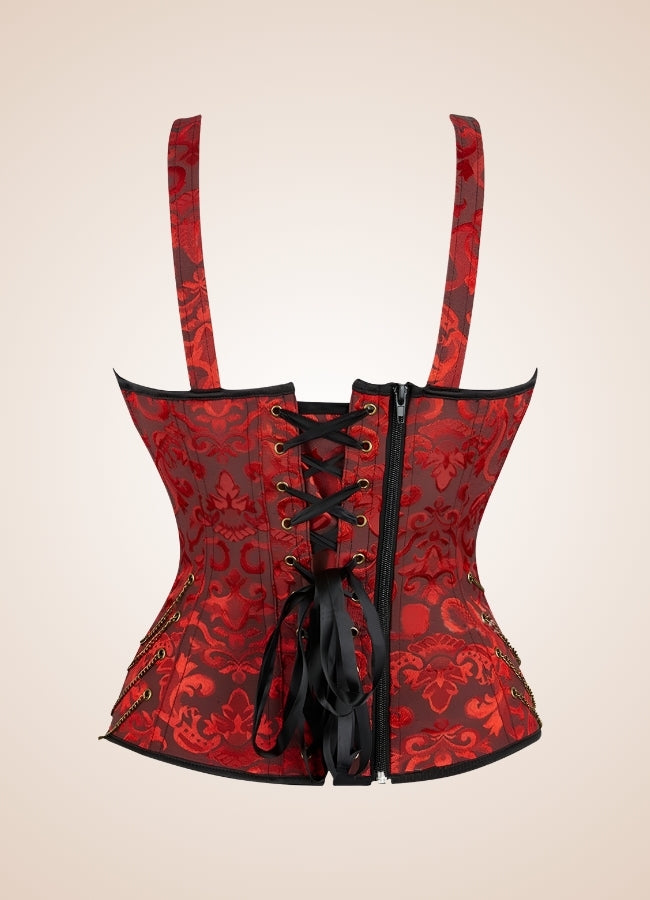 Red Pirate Steampunk Corset UK