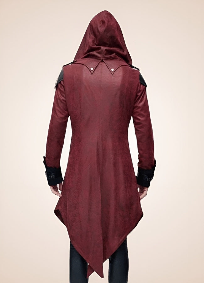 Red Punk Men's Frock Coat UK