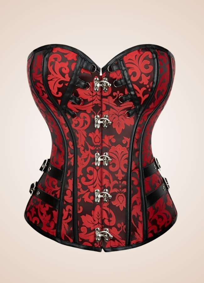 Red Steampunk Gothic Corset UK