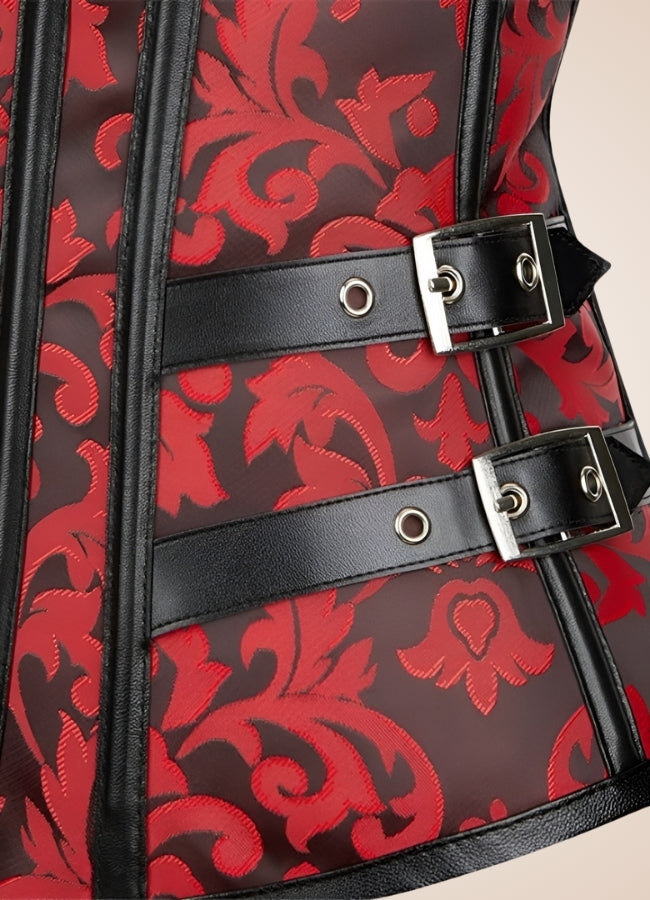 Red Steampunk Gothic Corset UK