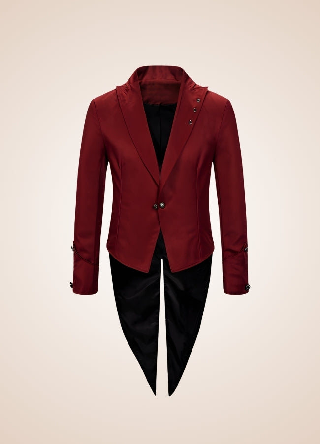 Red Steampunk Tailcoat UK