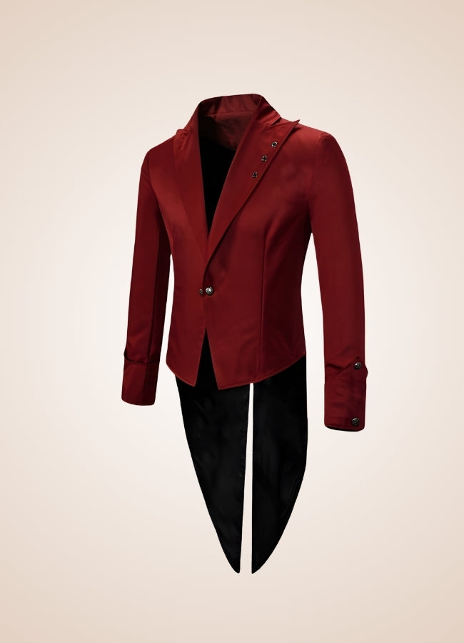 Red Steampunk Tailcoat UK