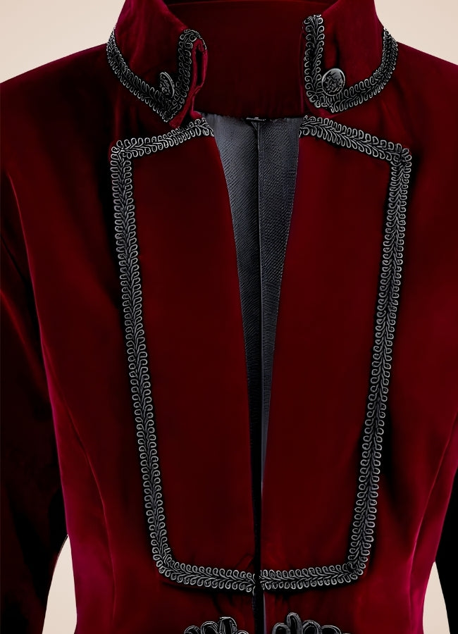 Red Steampunk Trench Coat UK