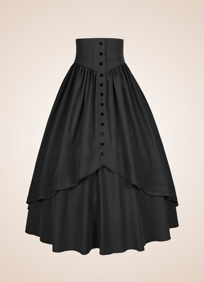 Retro High Waist Steampunk Skirt UK