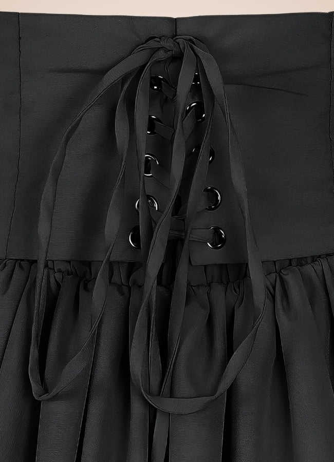 Retro High Waist Steampunk Skirt UK