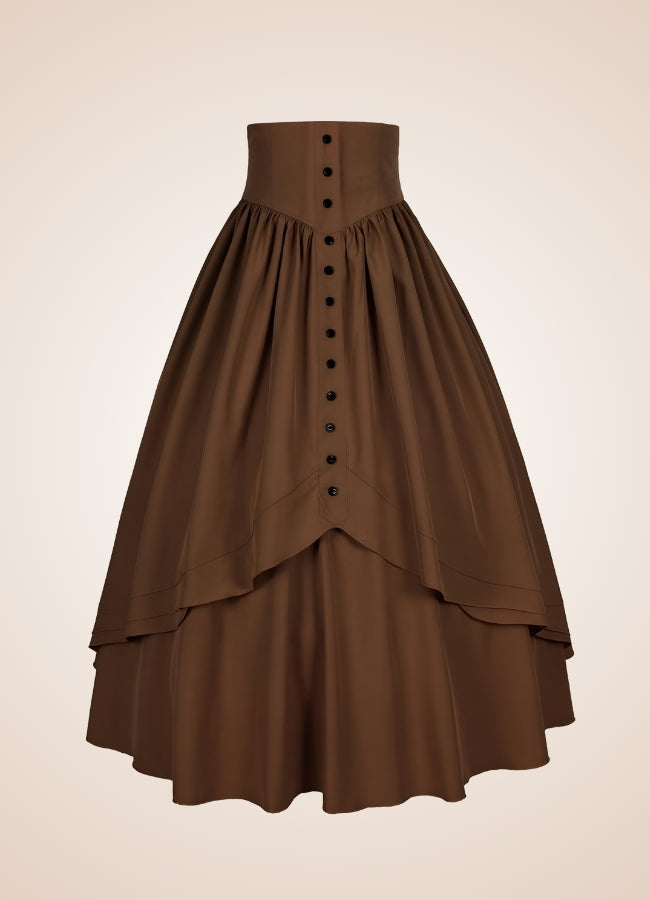 Retro High Waist Steampunk Skirt UK