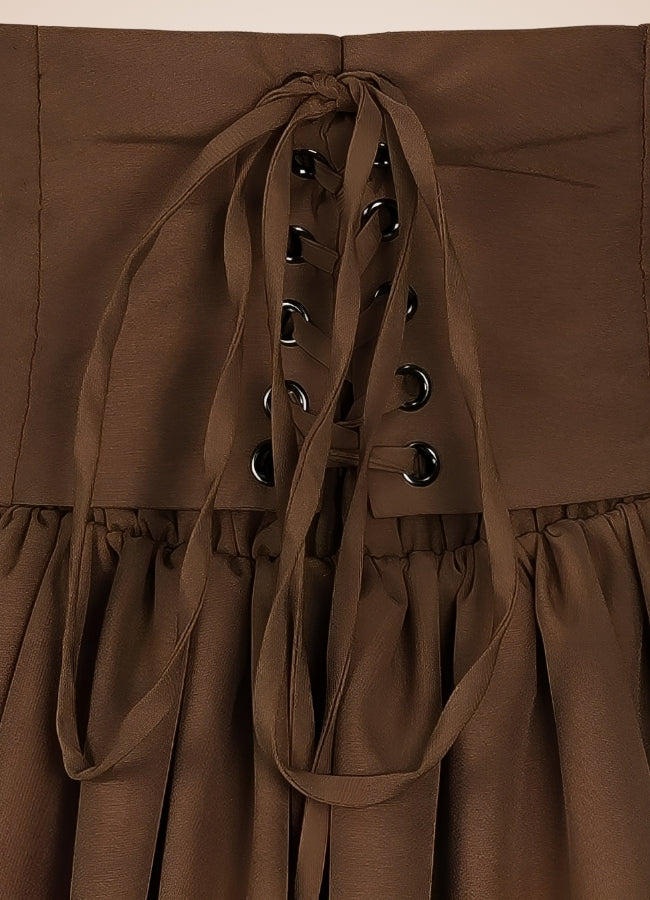 Retro High Waist Steampunk Skirt UK