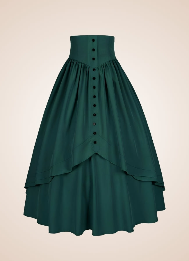 Retro High Waist Steampunk Skirt UK