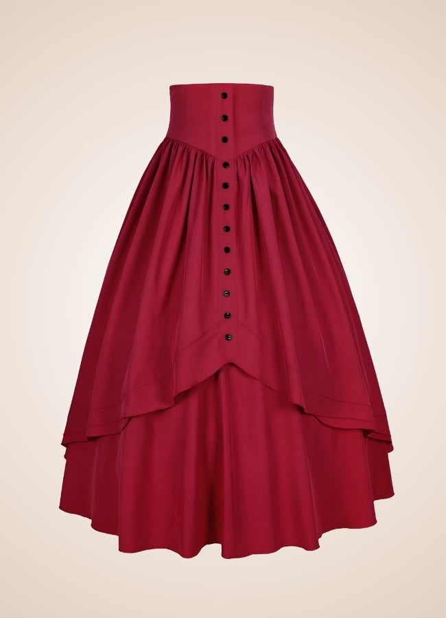 Retro High Waist Steampunk Skirt UK